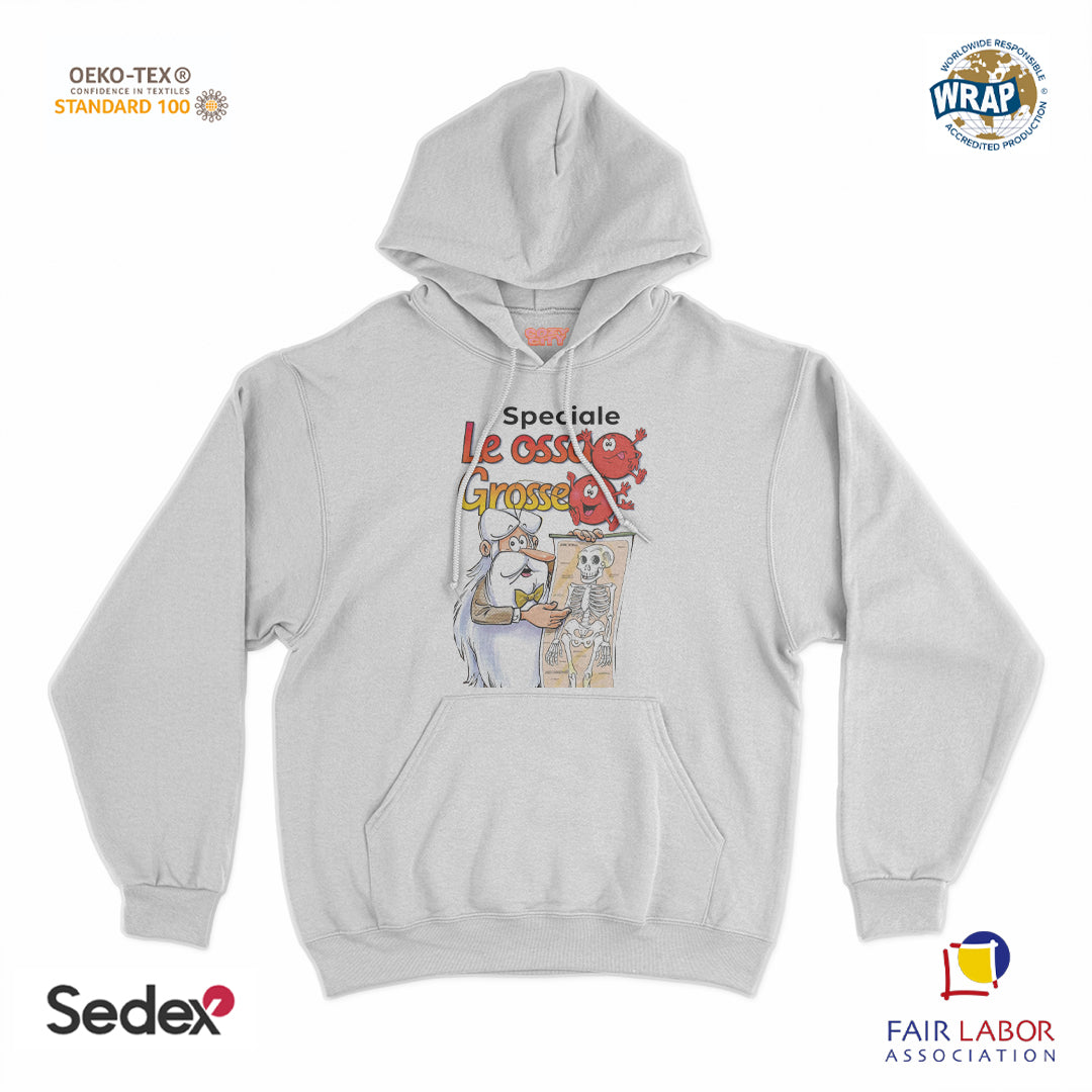 felpa_cappuccio cappuccio unisex- le ossa grosse il corpo umano
