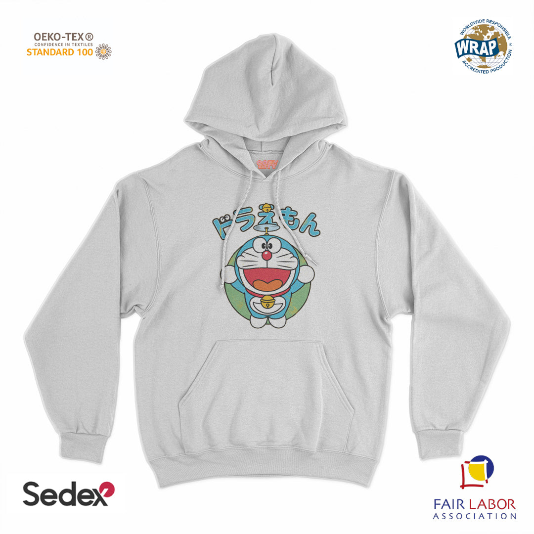 felpa cappuccio unisex- gatto spaziale giapponese