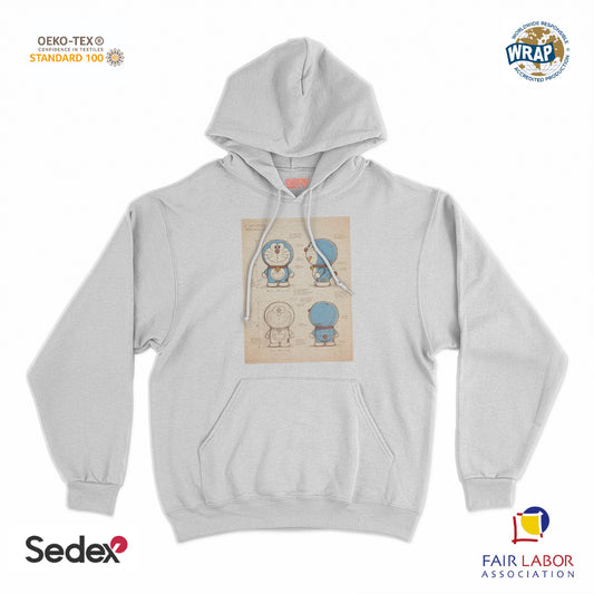 felpa cappuccio unisex- gatto spaziale giapponese progetto