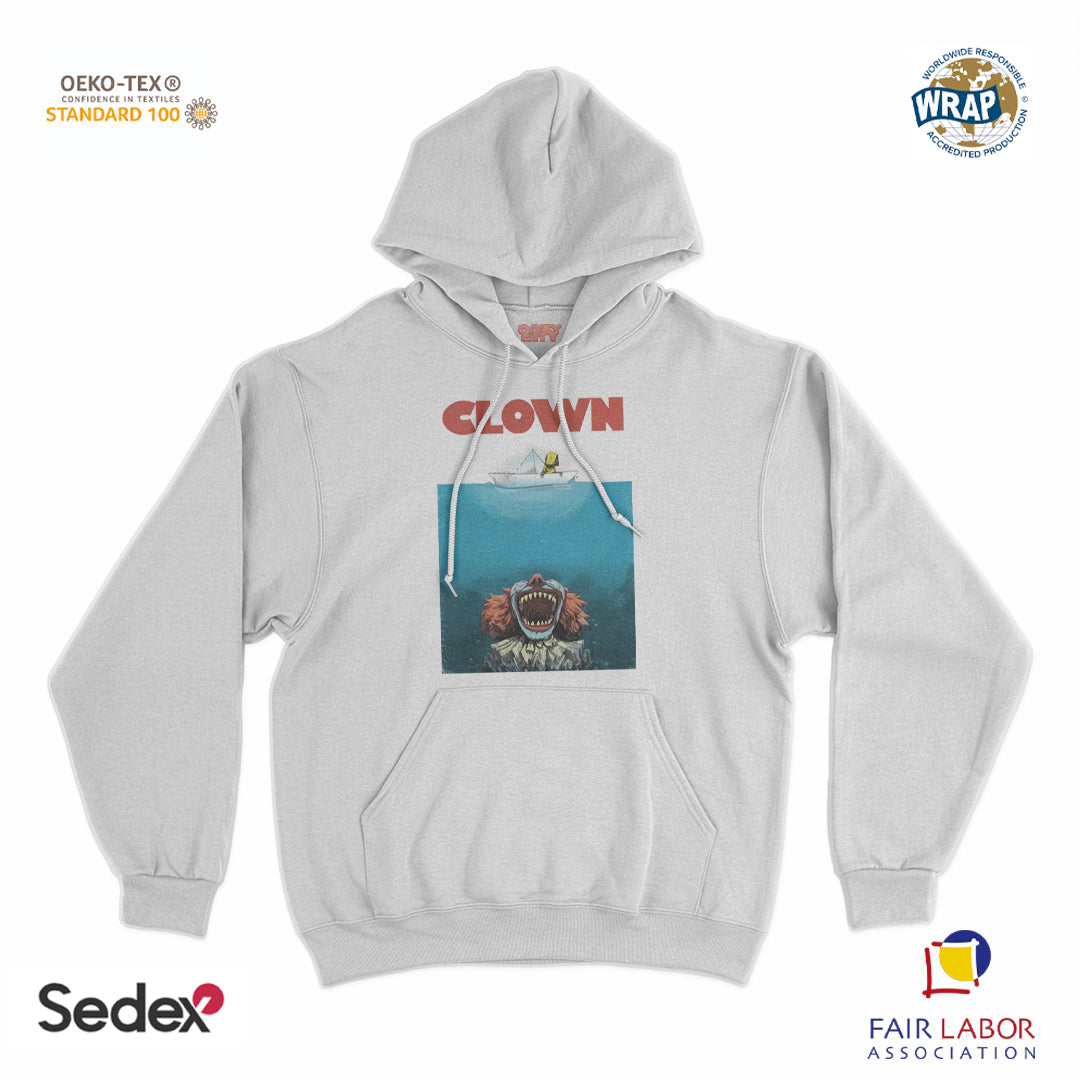felpa_cappuccio cappuccio unisex- squalo clown