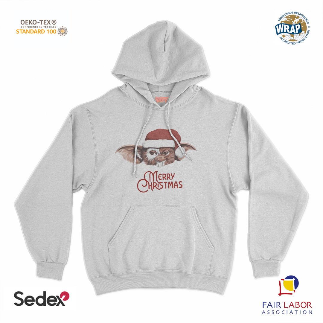 felpa_cappuccio cappuccio unisex- merry christmas mostro