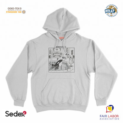 felpa cappuccio unisex- rebus maleducato