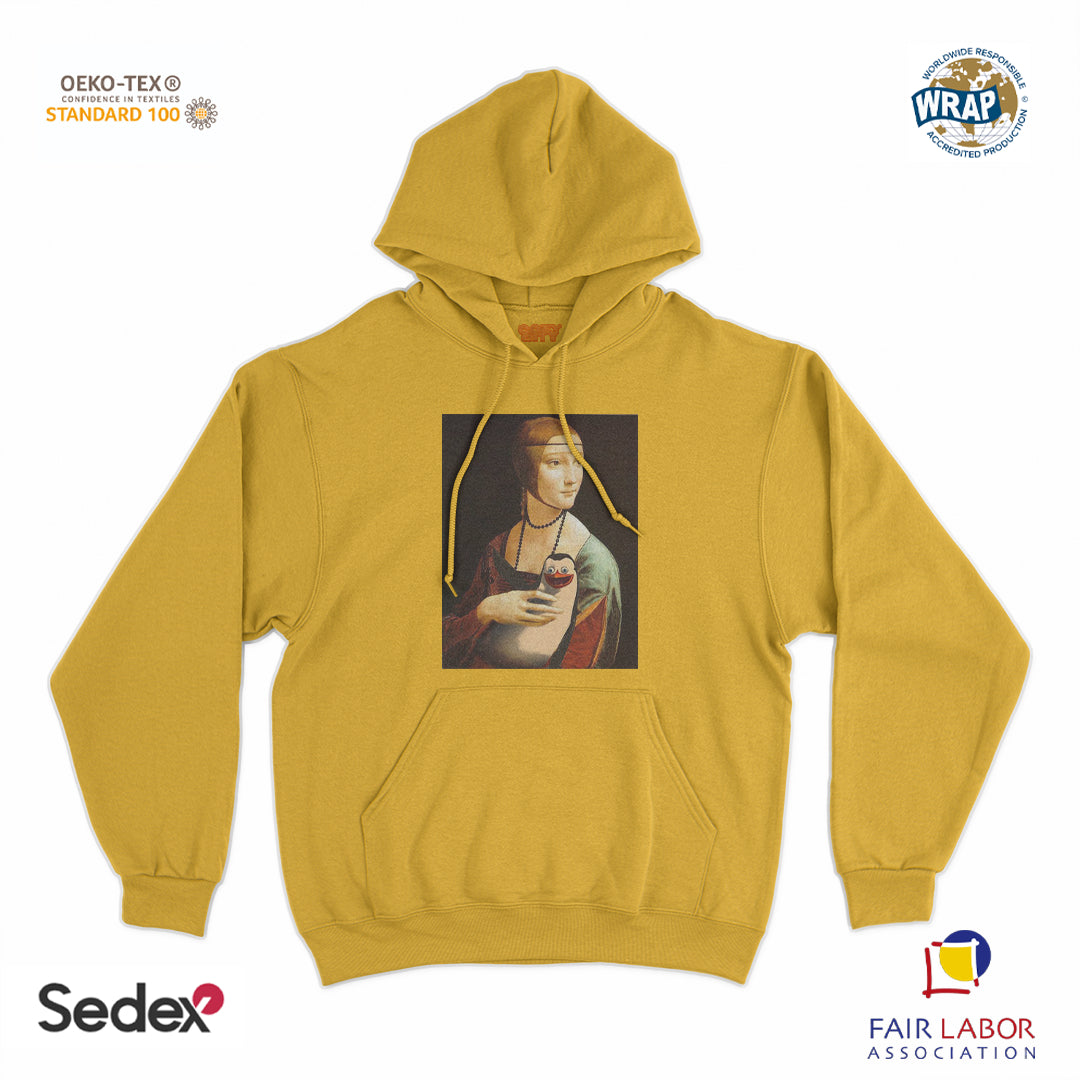 felpa_cappuccio cappuccio unisex- donna con il pinguino