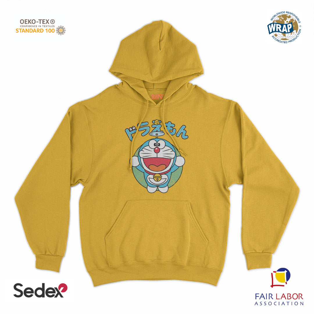 felpa cappuccio unisex- gatto spaziale giapponese