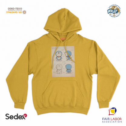 felpa cappuccio unisex- gatto spaziale giapponese progetto
