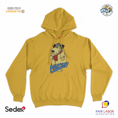 felpa cappuccio unisex- cane che ride