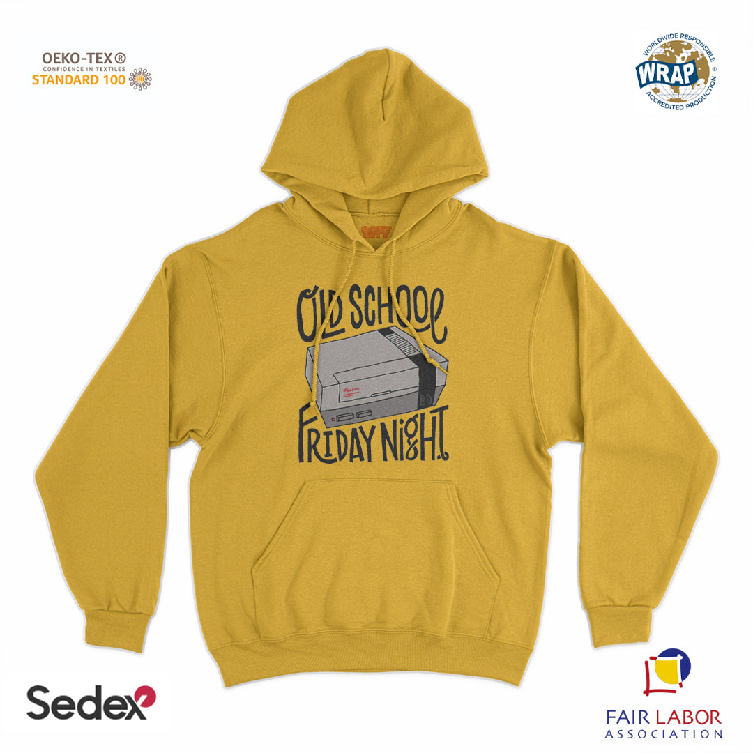 felpa_cappuccio cappuccio unisex- old school friday night
