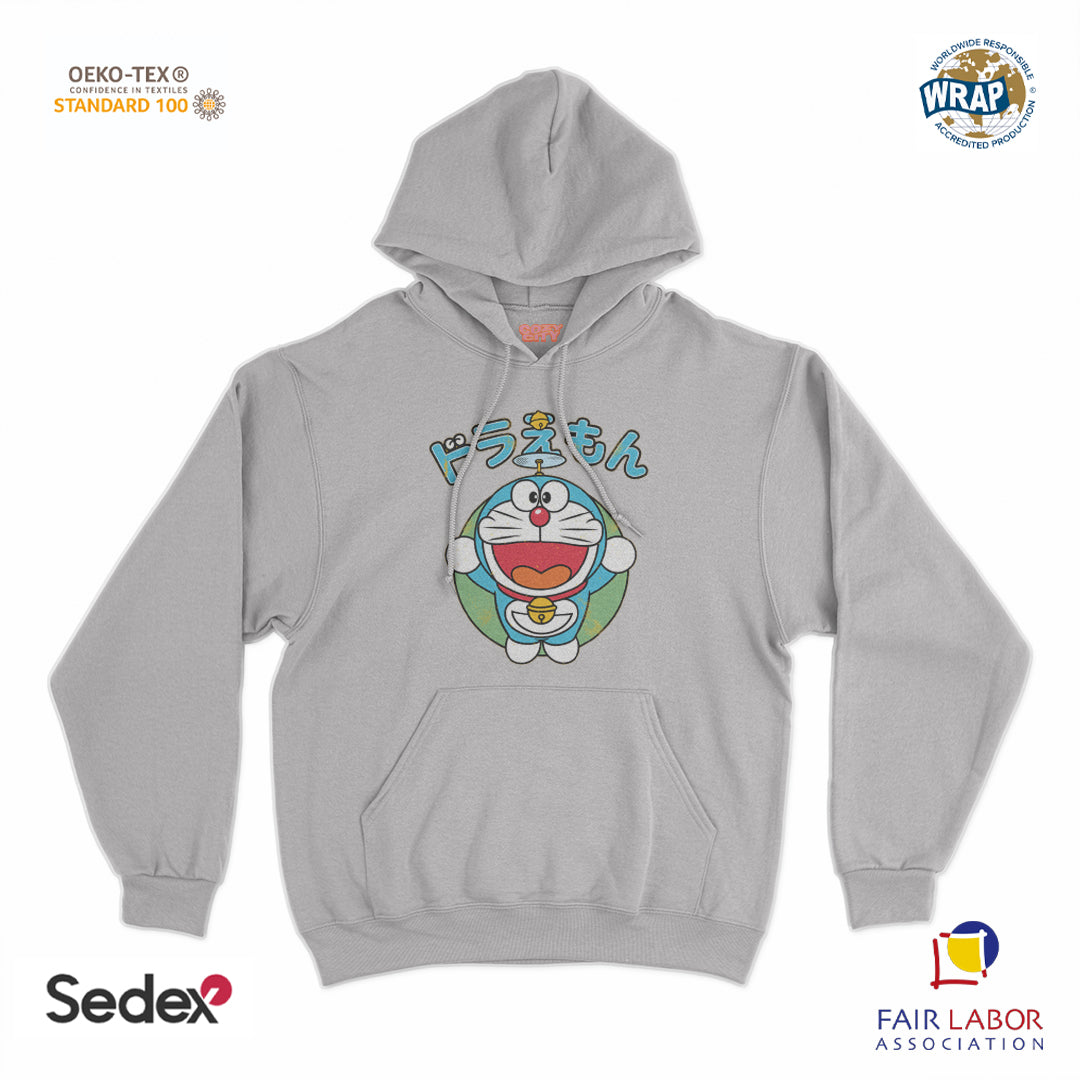 felpa cappuccio unisex- gatto spaziale giapponese