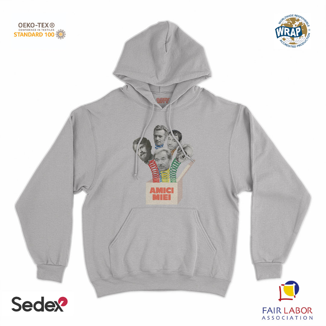 felpa_cappuccio cappuccio unisex- amici miei scatola