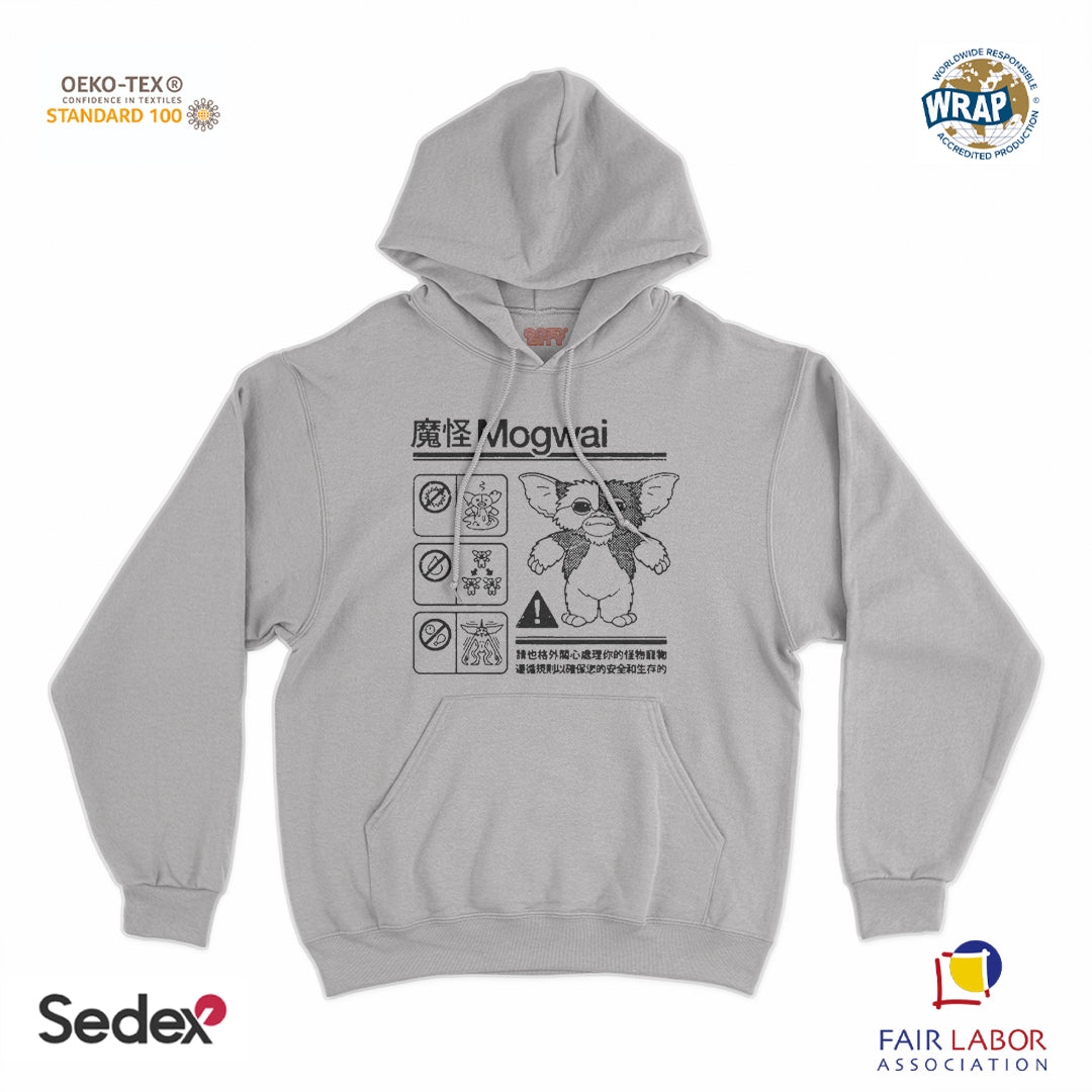 felpa_cappuccio cappuccio unisex- mogwai istruzioni per uso