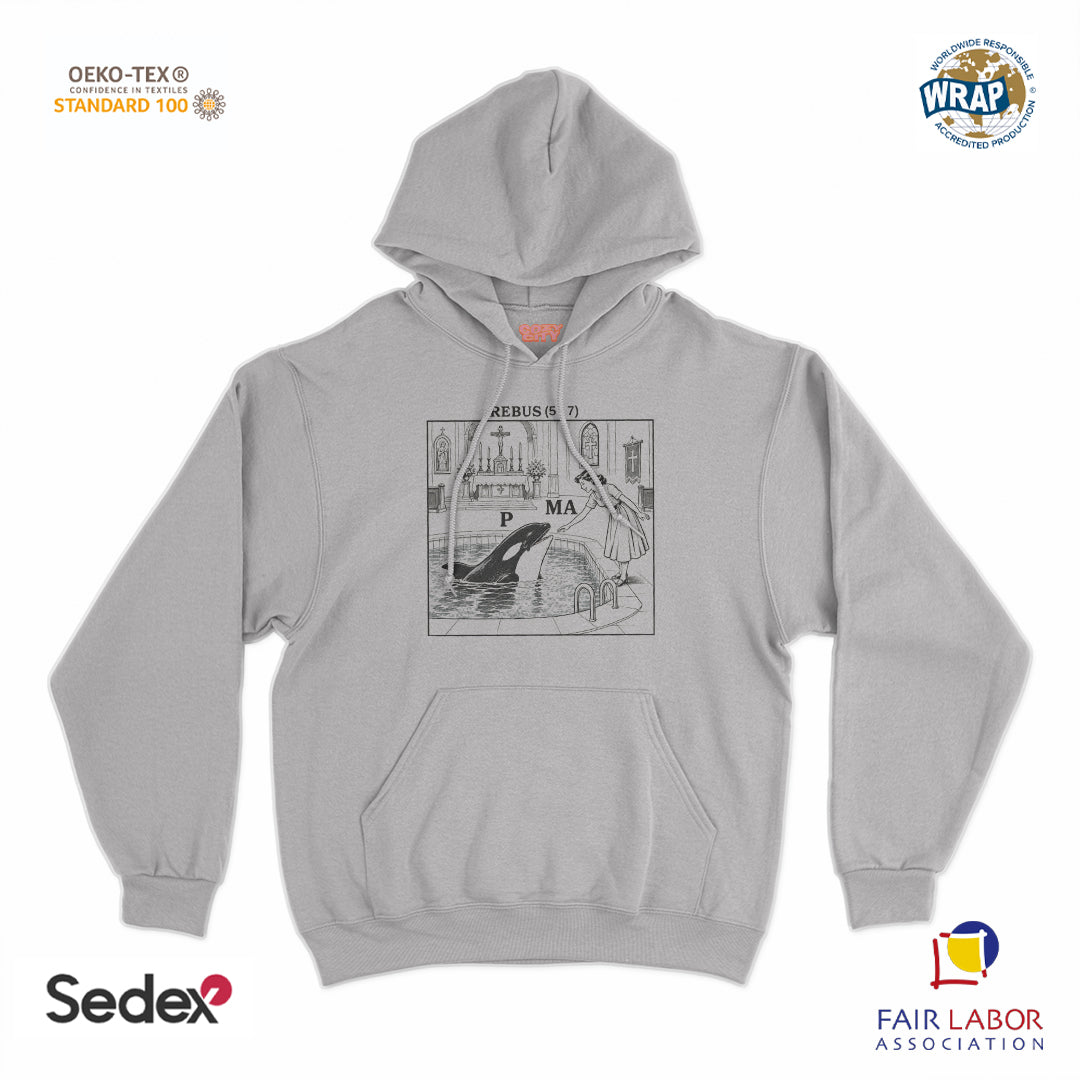 felpa cappuccio unisex- rebus maleducato