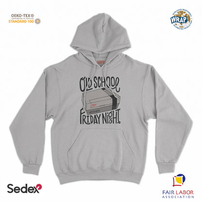 felpa_cappuccio cappuccio unisex- old school friday night