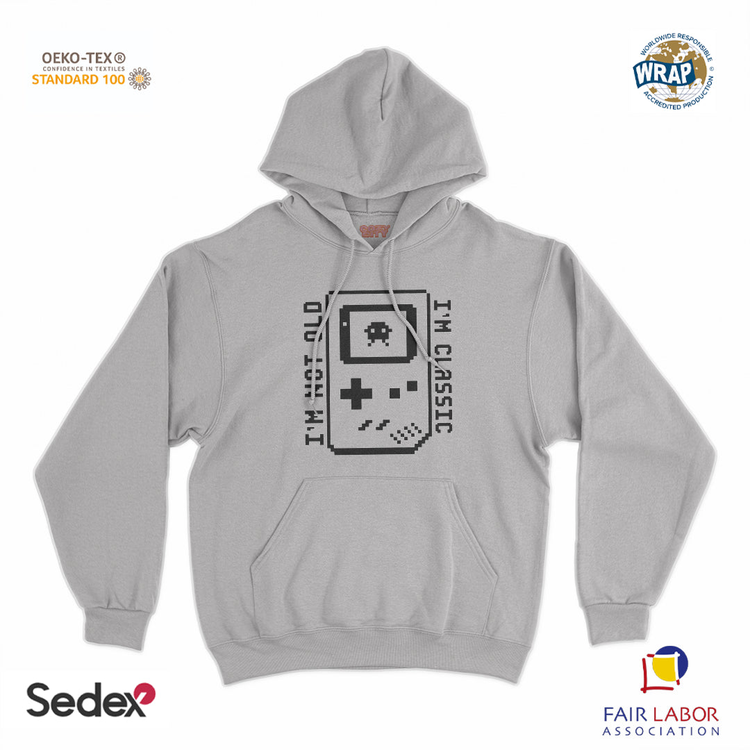 felpa_cappuccio cappuccio unisex- i m not old i m classic