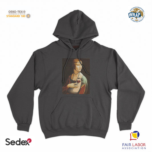 felpa_cappuccio cappuccio unisex- donna con il pinguino