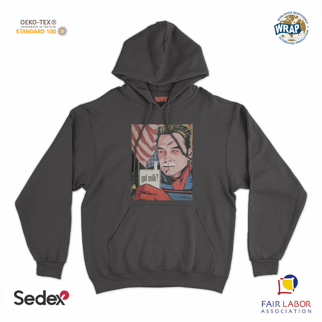 felpa_cappuccio cappuccio unisex- go milk eroe