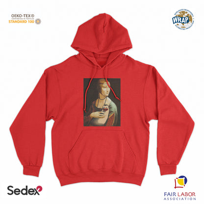 felpa_cappuccio cappuccio unisex- donna con il pinguino