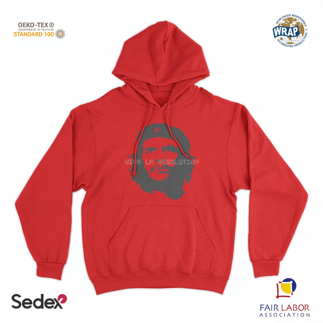 felpa_cappuccio cappuccio unisex- guevara viva la resolution