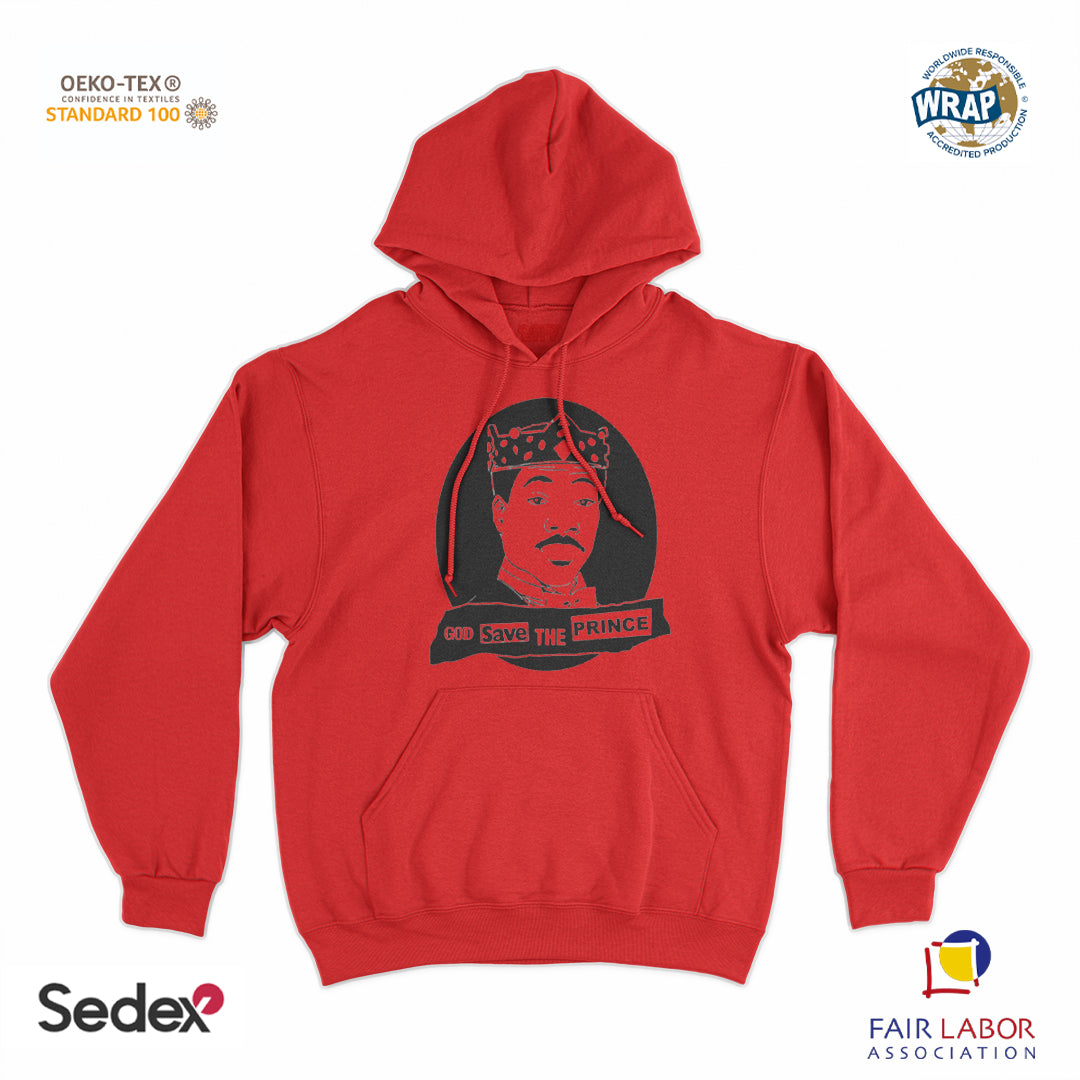 felpa_cappuccio cappuccio unisex- good save the prince zamunda