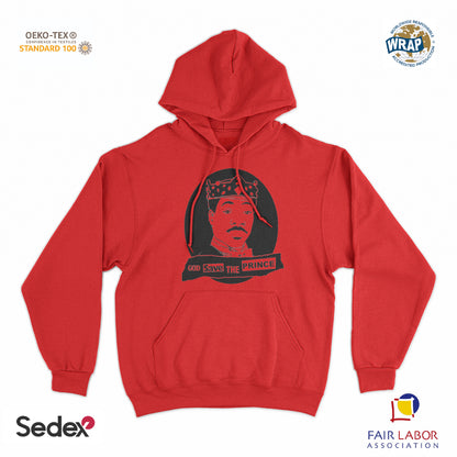 felpa_cappuccio cappuccio unisex- good save the prince zamunda