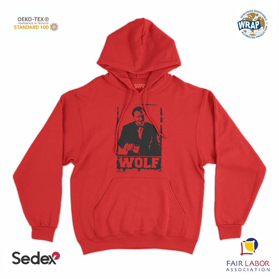 felpa cappuccio unisex- mr wolf