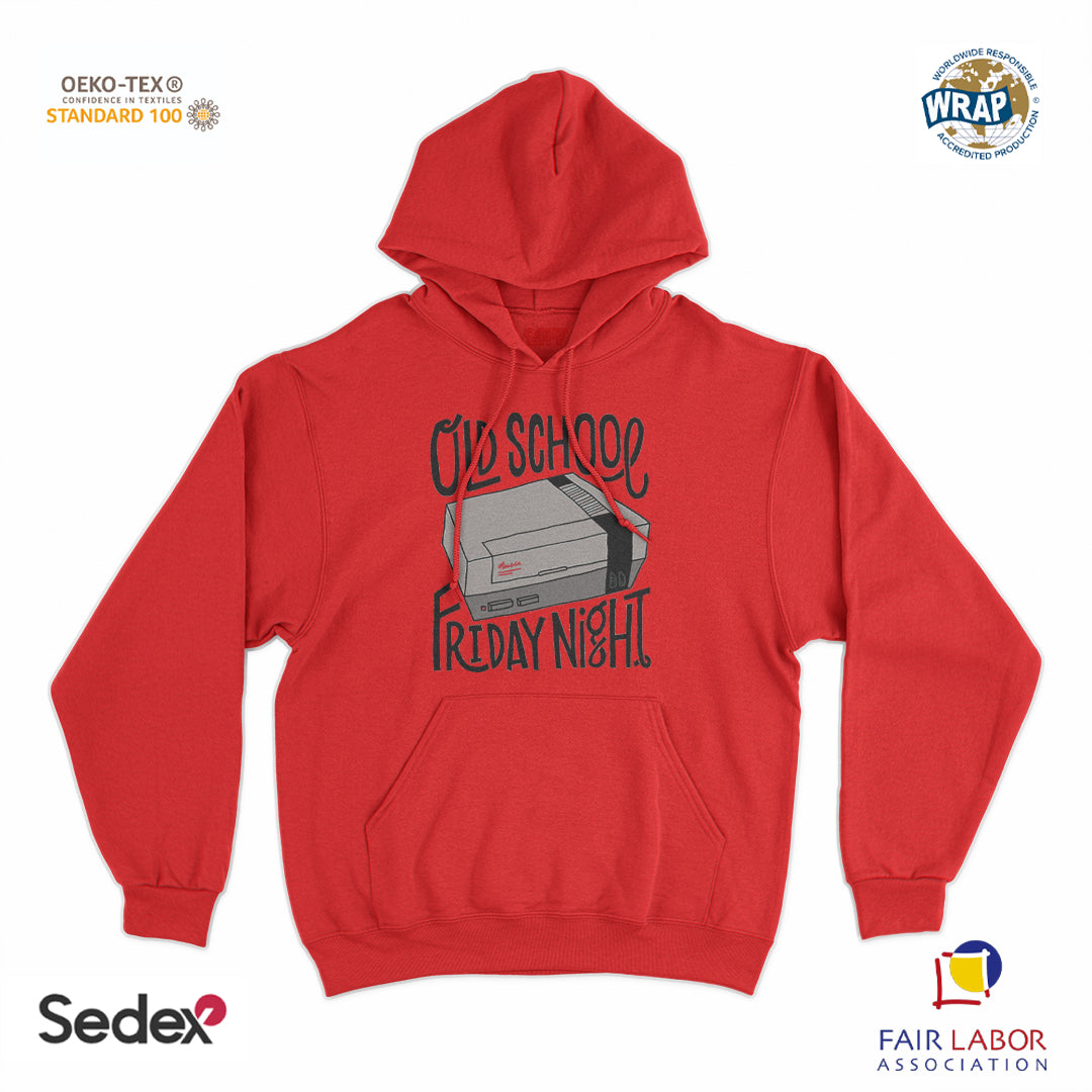 felpa_cappuccio cappuccio unisex- old school friday night