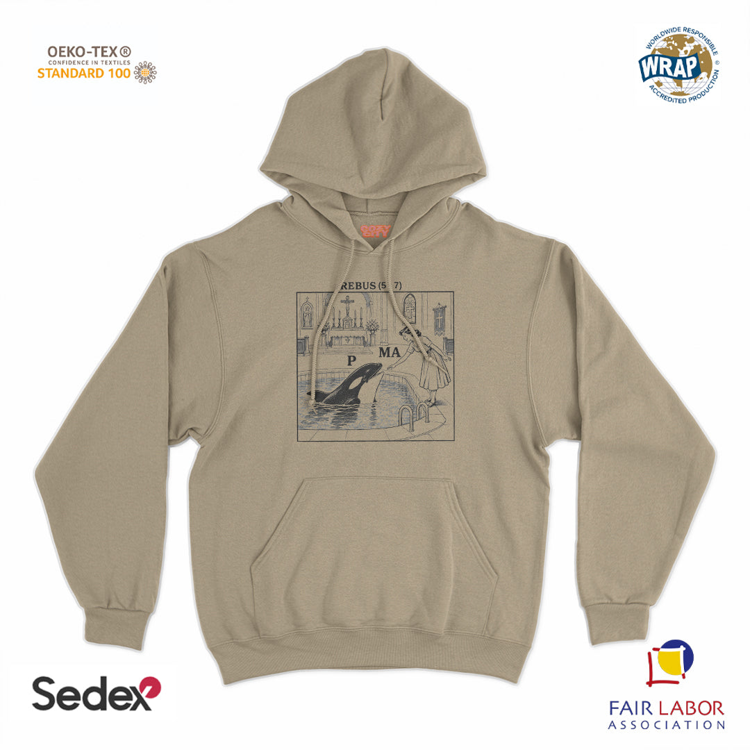 felpa cappuccio unisex- rebus maleducato