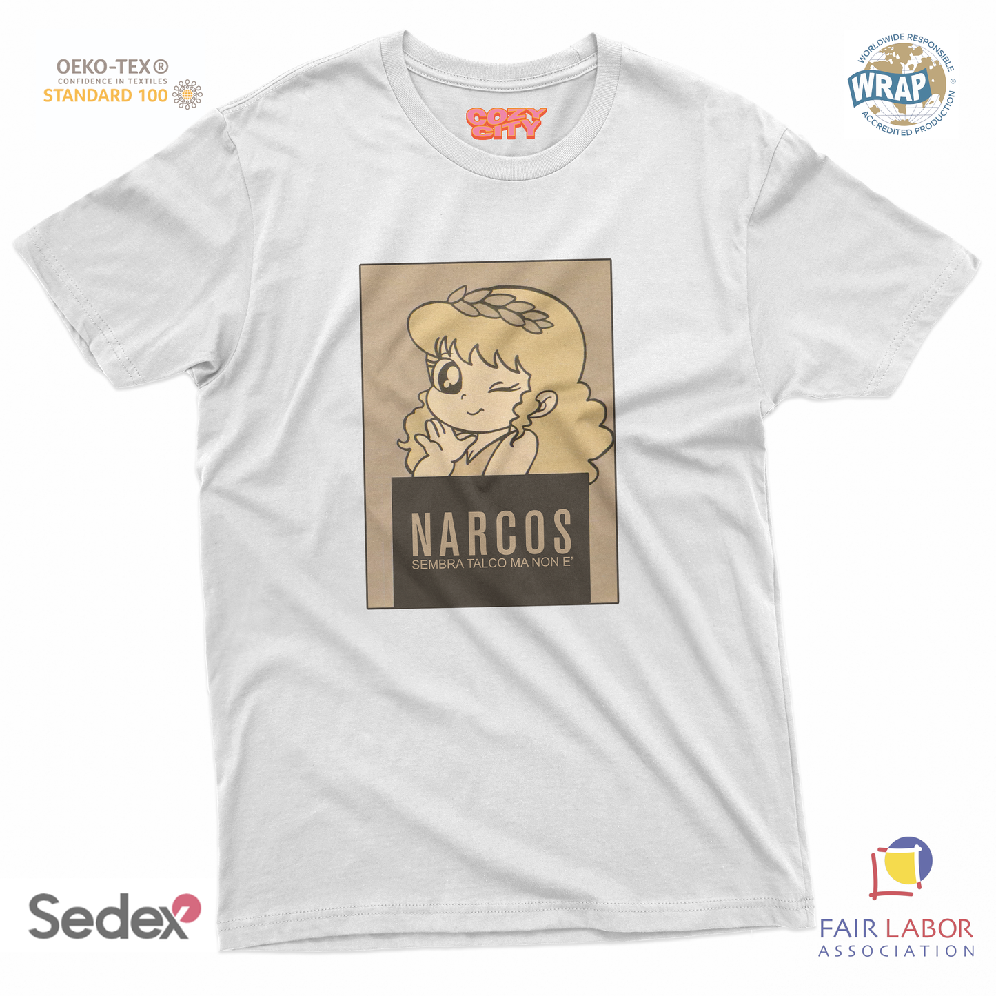 maglietta t-shirt- pollon narcos