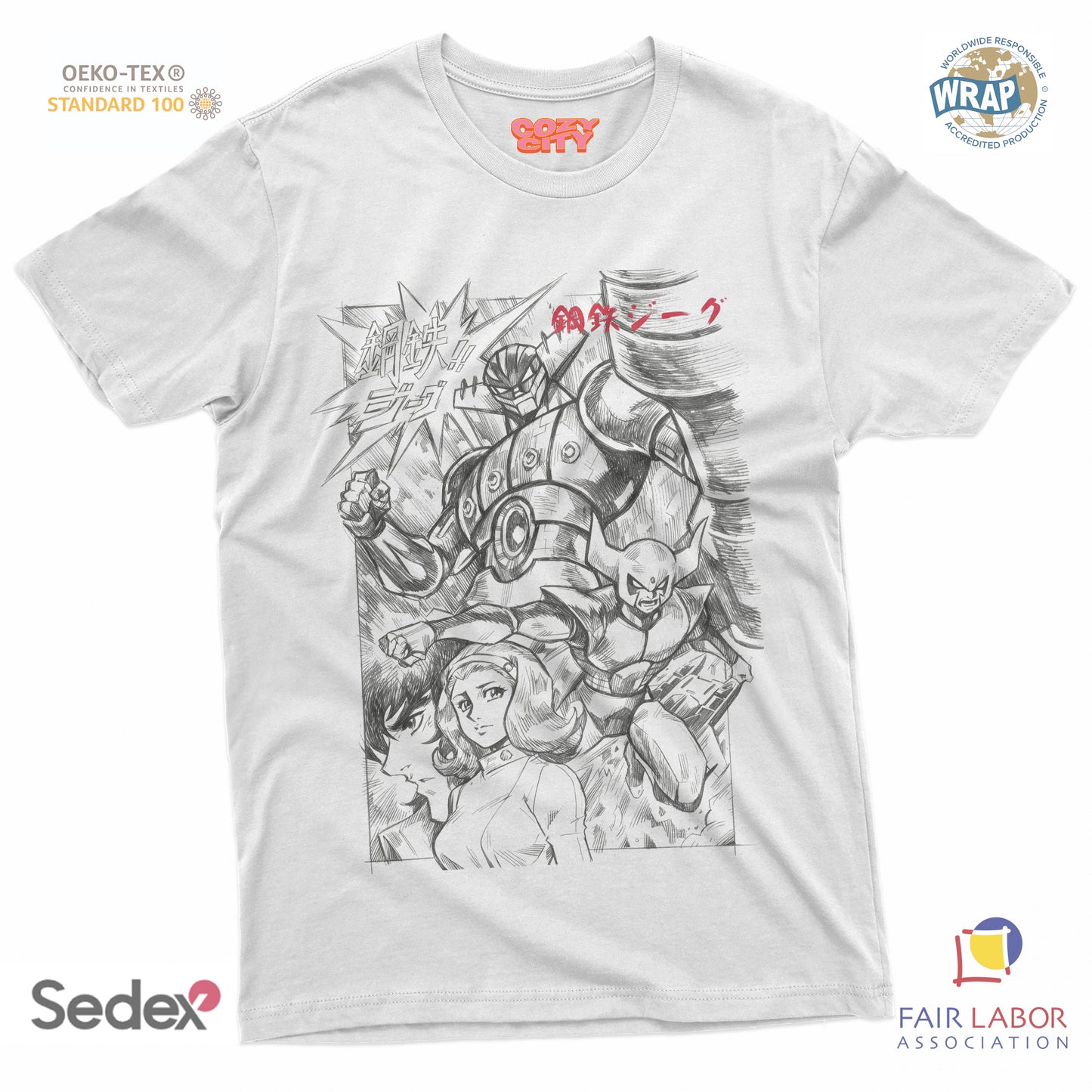 maglietta t-shirt- robottone acciaio