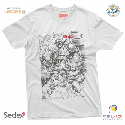 maglietta t-shirt- robottone acciaio