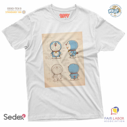 maglietta t-shirt- gatto spaziale giapponese progetto