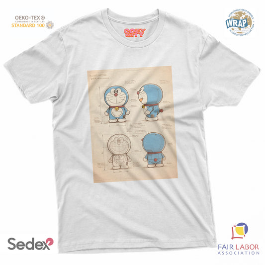 maglietta t-shirt- gatto spaziale giapponese progetto