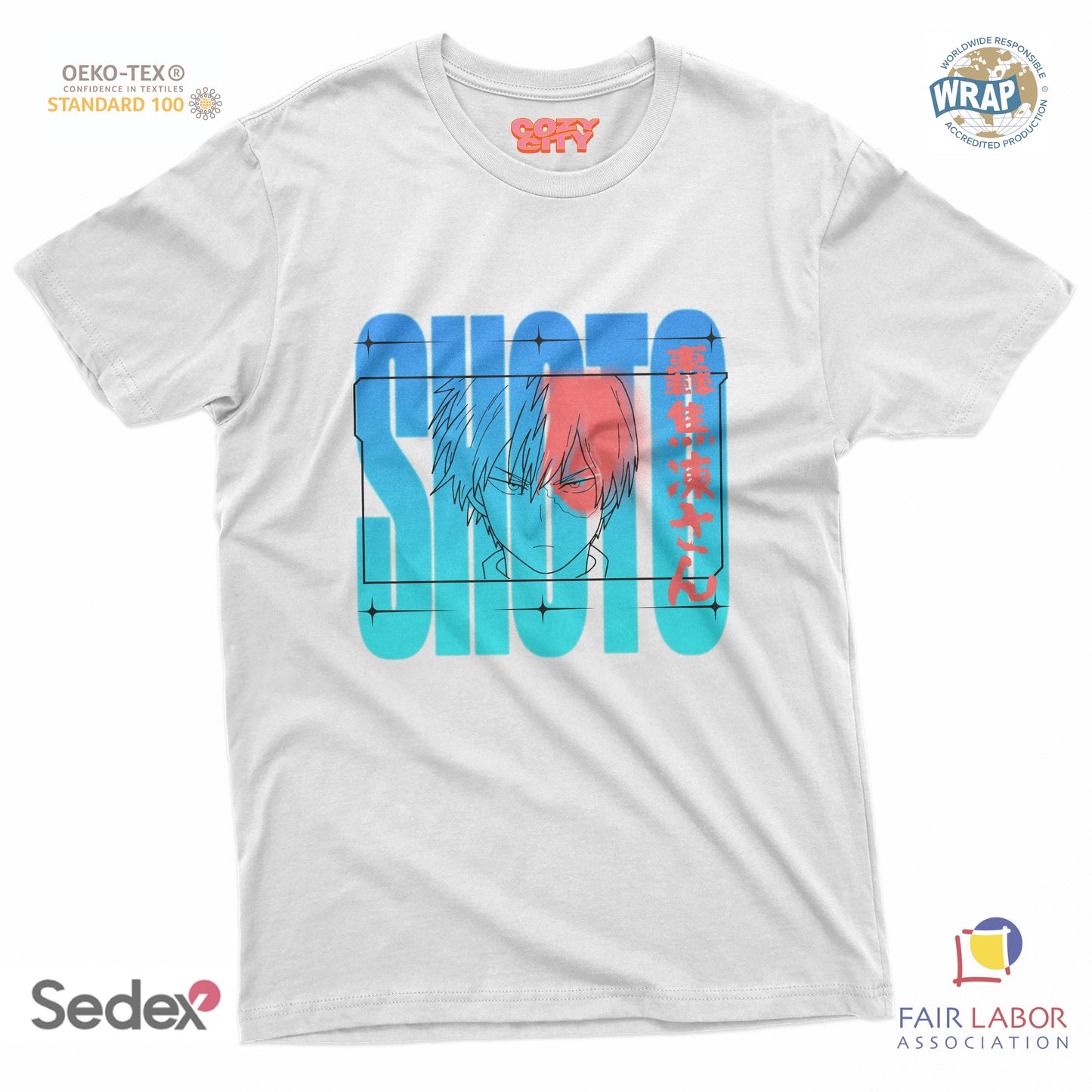 maglietta t-shirt- todoroki shoto