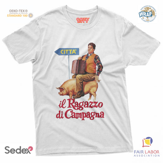 maglietta t-shirt- ragazzo di campagna