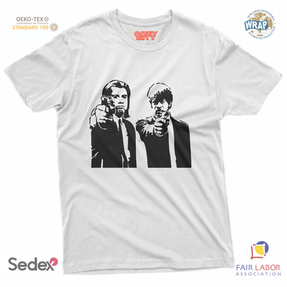 maglietta t-shirt- pulp fiction sagoma