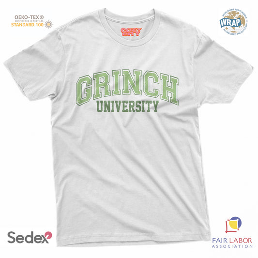 maglietta t-shirt- grinch university natale