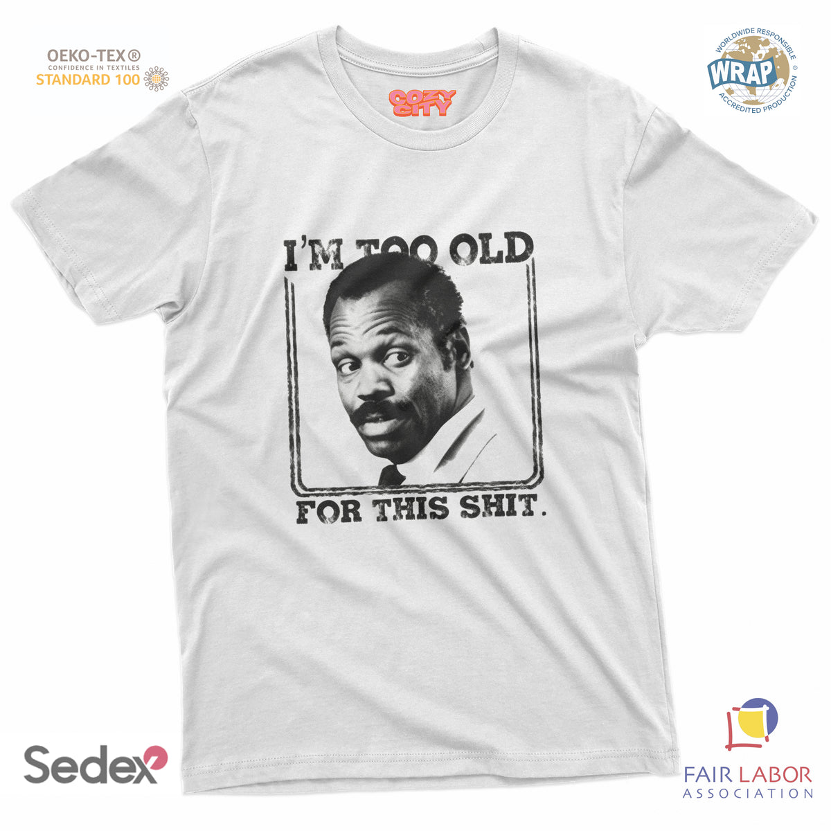 maglietta t-shirt- i m too old for this shit