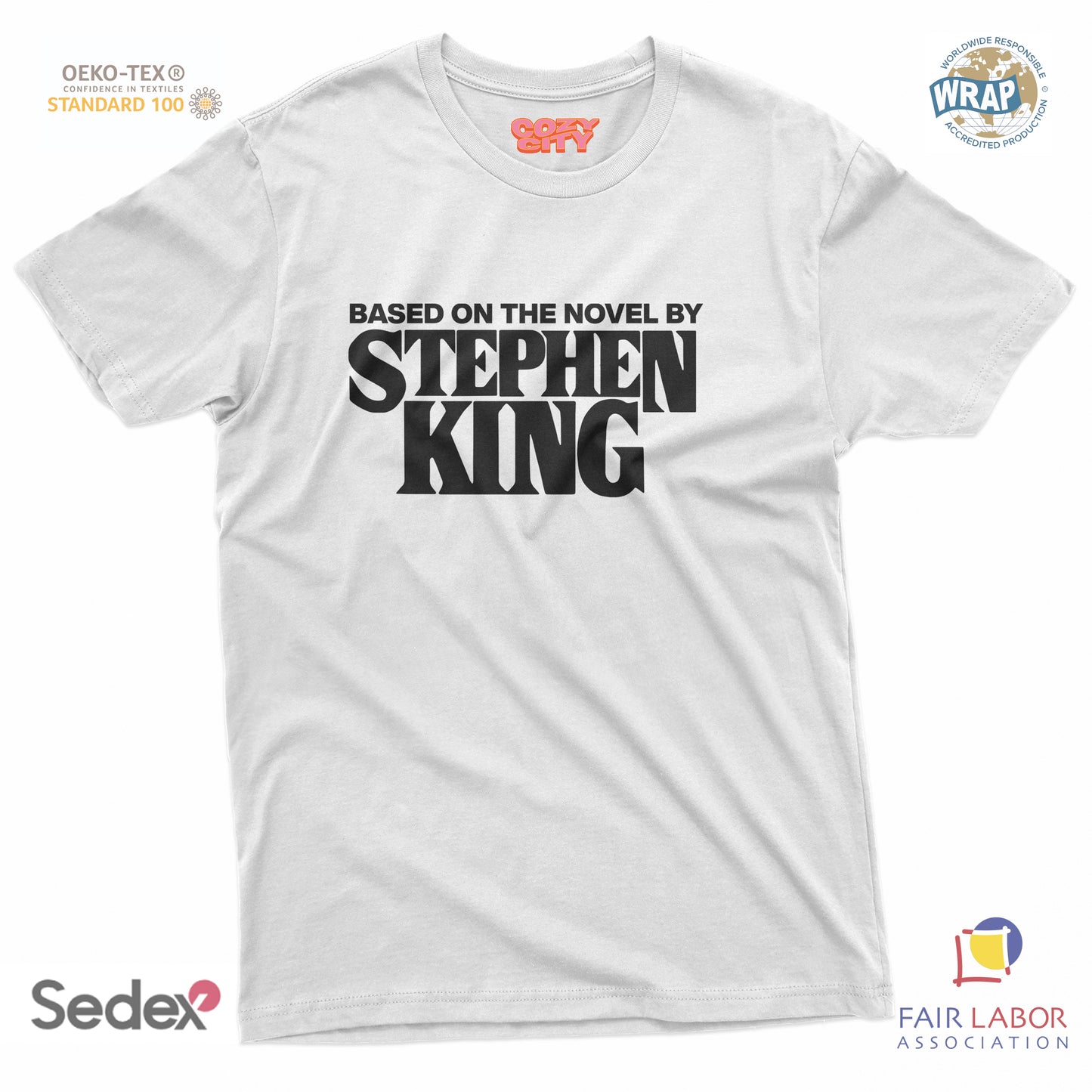 maglietta t-shirt- based on the novel of stephen king scritta