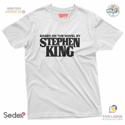 maglietta t-shirt- based on the novel of stephen king scritta