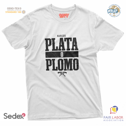 maglietta t-shirt- plata o plomo