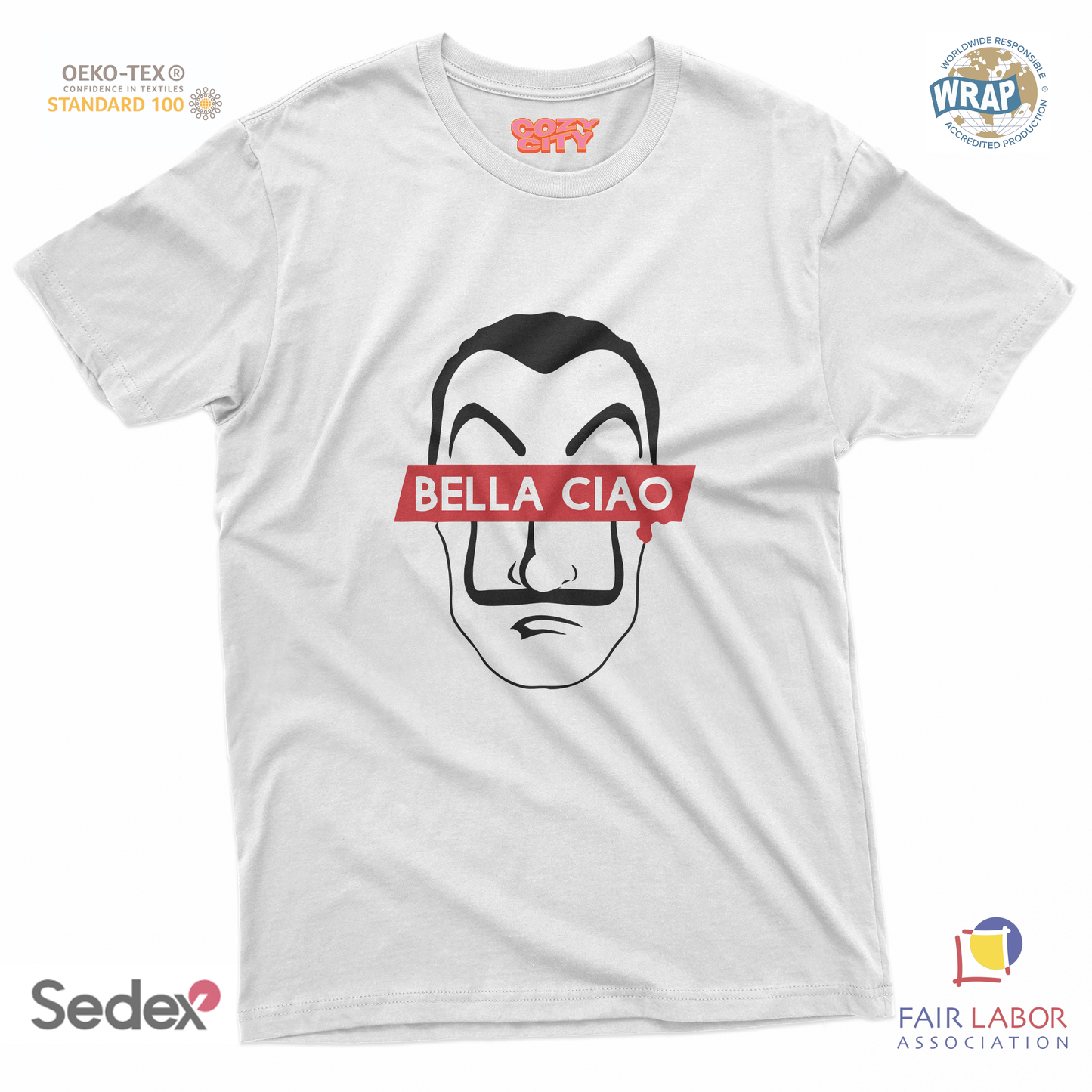 maglietta t-shirt- bella ciao
