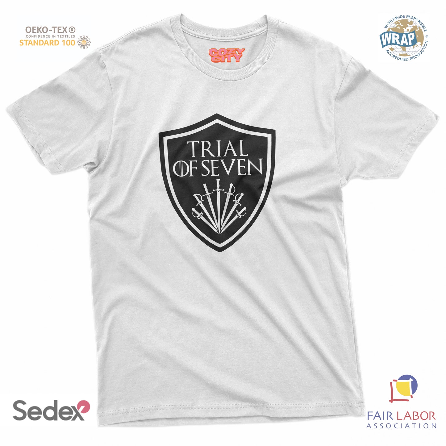 maglietta t-shirt- il giudizio dei sette trial of seven