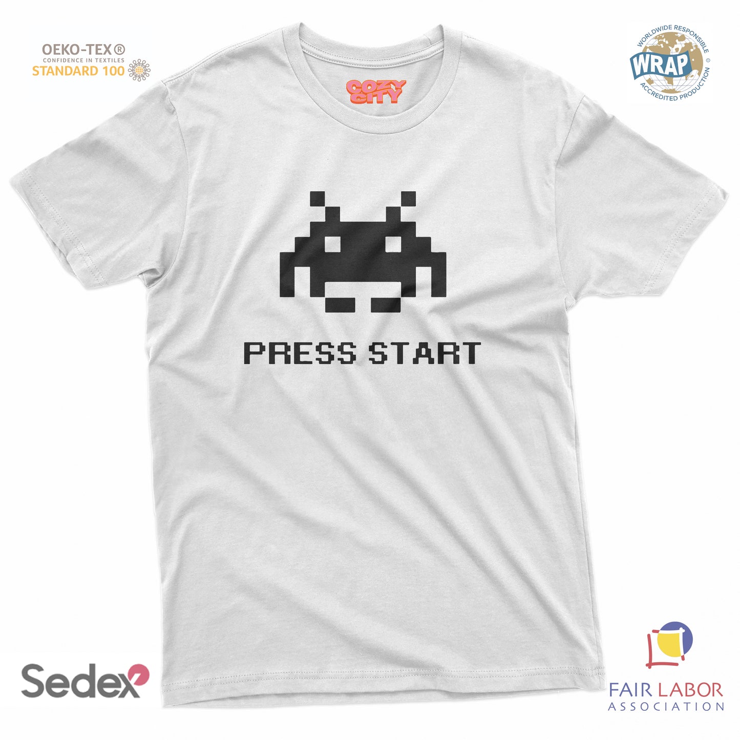 maglietta t-shirt- alien press start