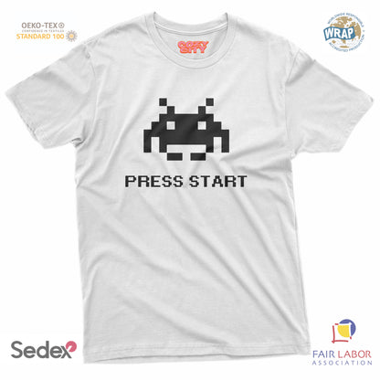 maglietta t-shirt- alien press start
