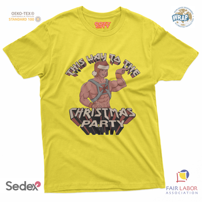 maglietta t-shirt- he man christmas party