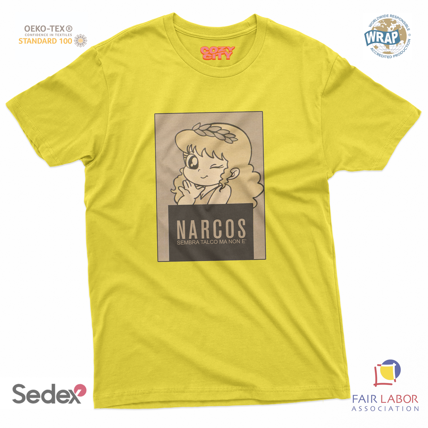 maglietta t-shirt- pollon narcos