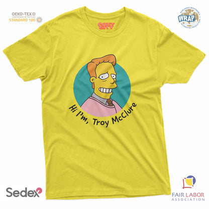 maglietta t-shirt- Hi I m Troy