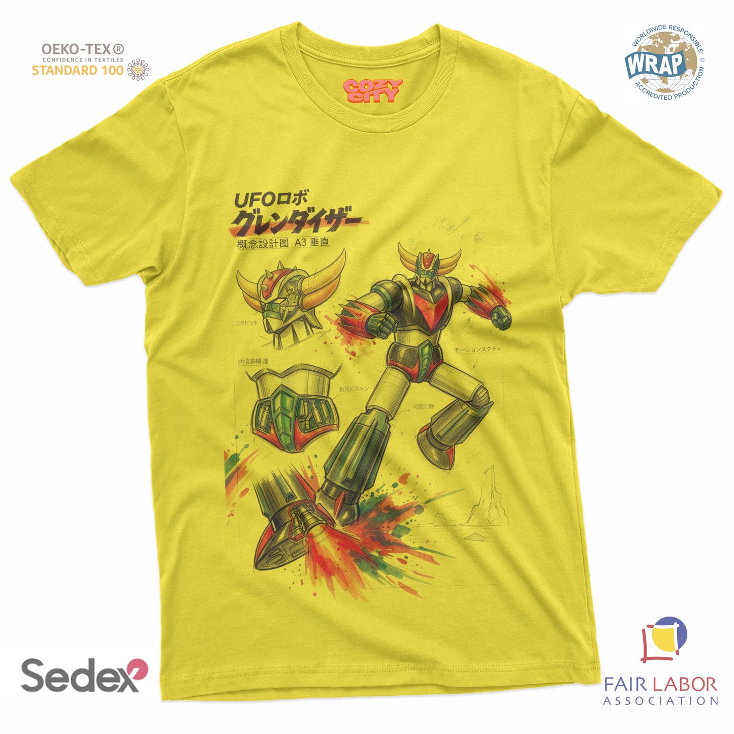 maglietta t-shirt- progetto robottone ufo