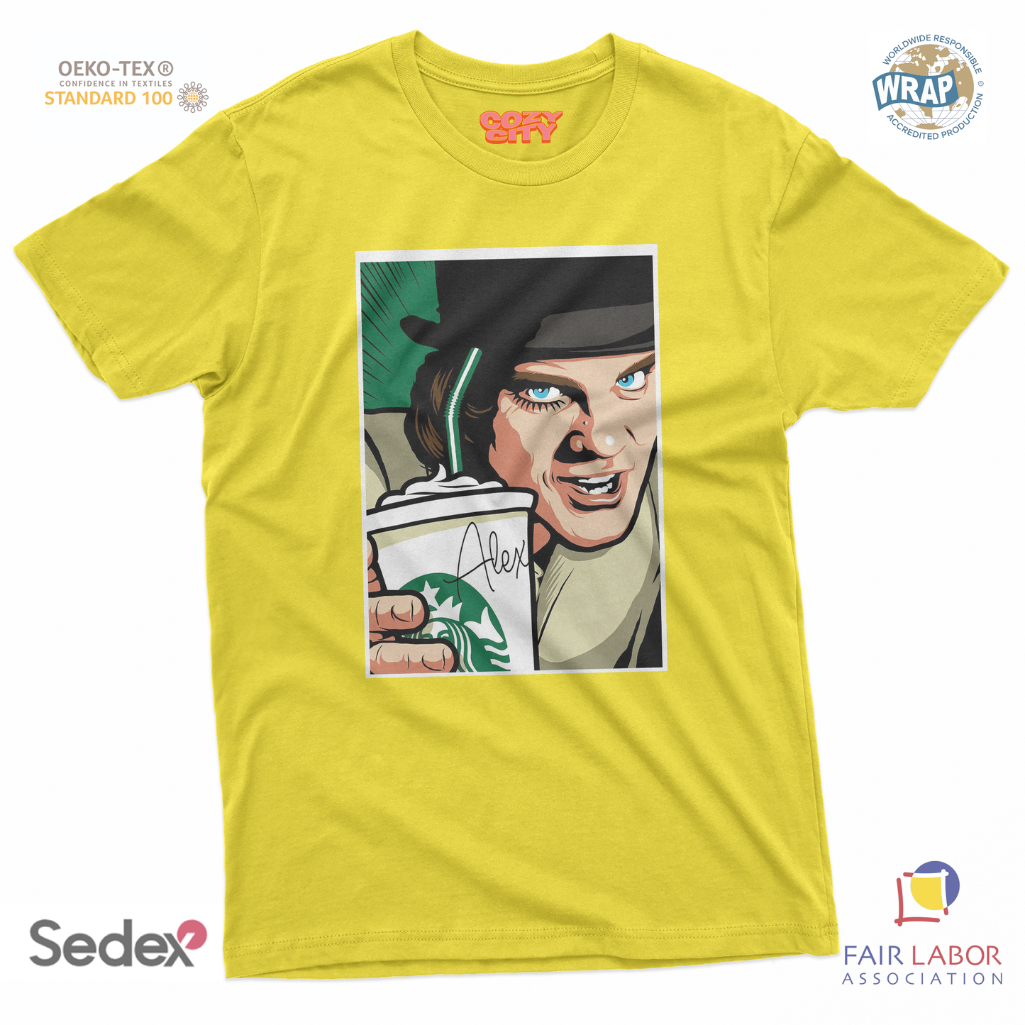 maglietta t-shirt- arancia star