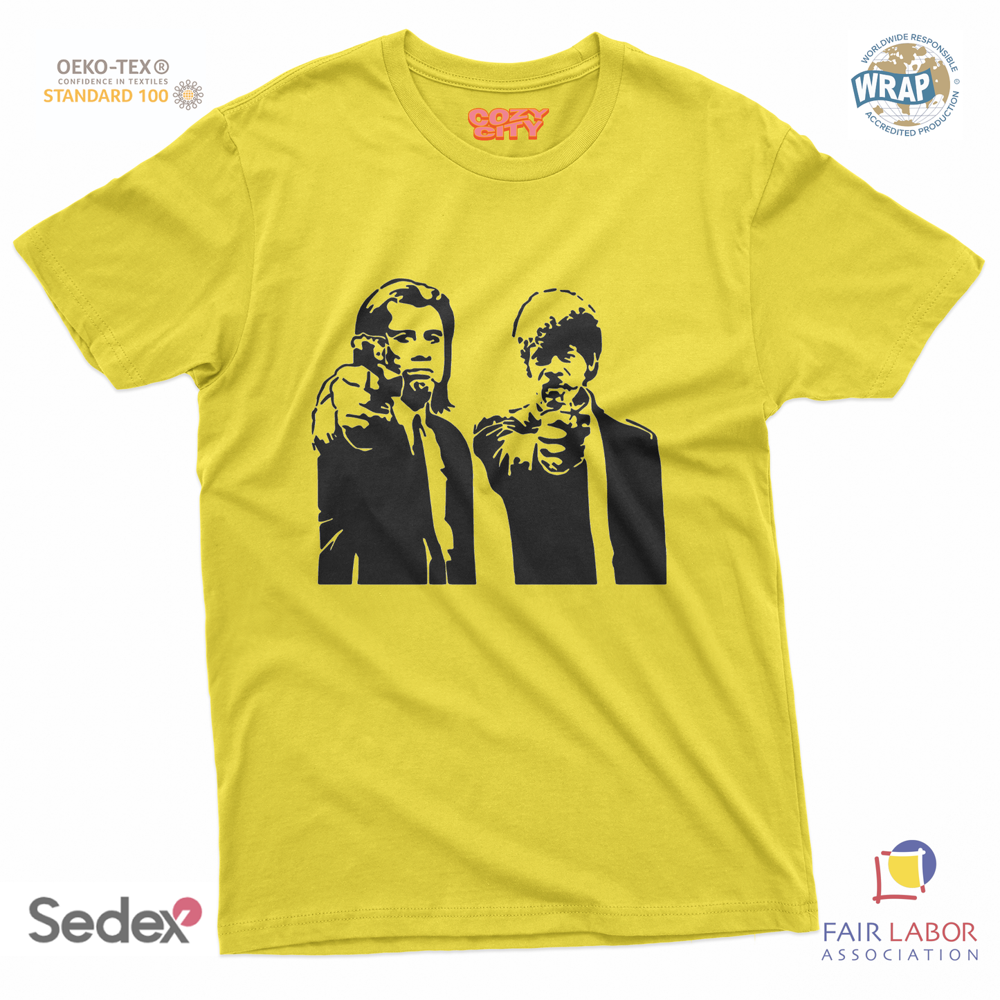 maglietta t-shirt- pulp fiction sagoma