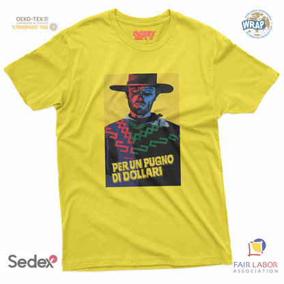 maglietta t-shirt- per un pugno western